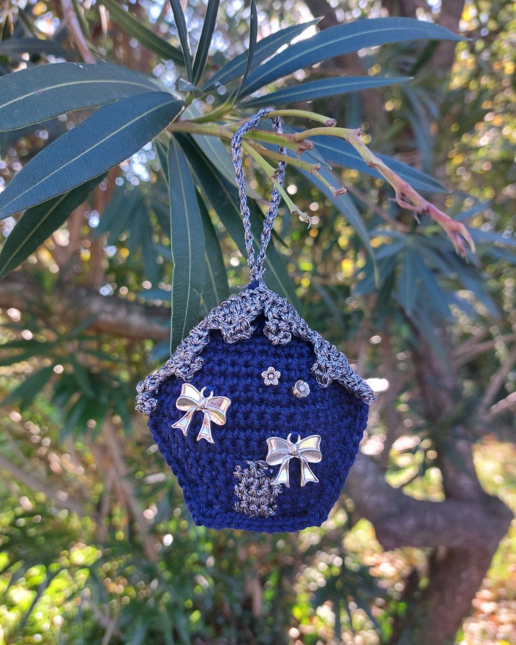 Handmade Crochet Gingerbread House – One-of-a-Kind Ornament