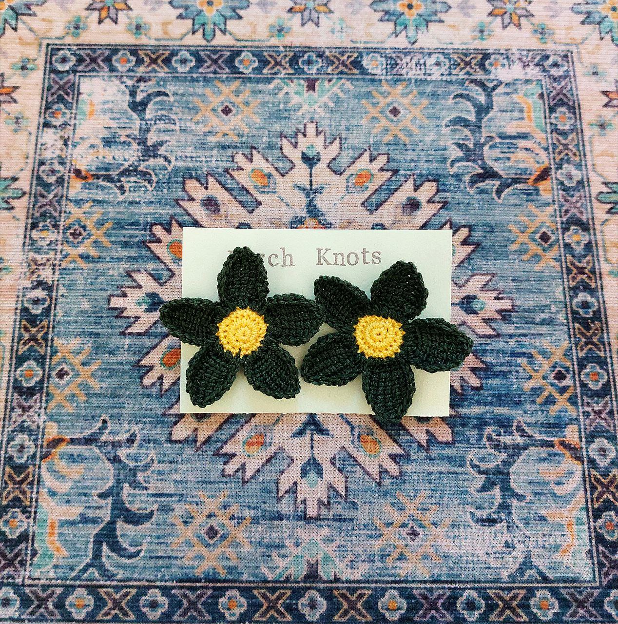 Forget Me Not - Crochet Earrings