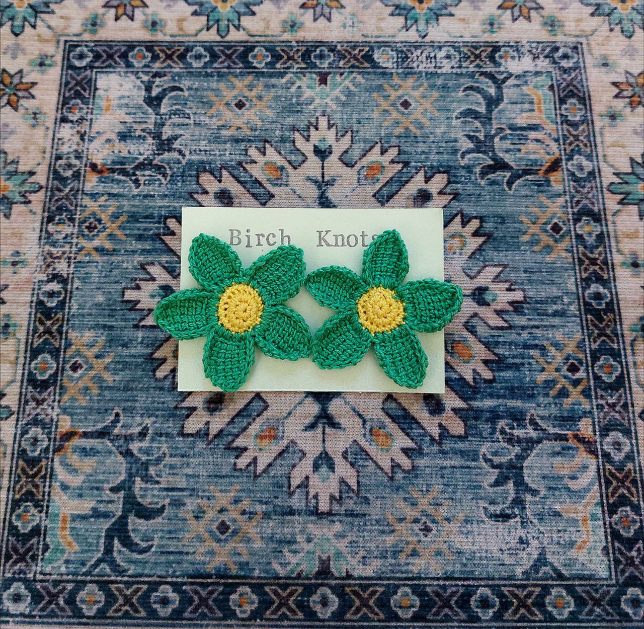 Forget Me Not - Crochet Earrings