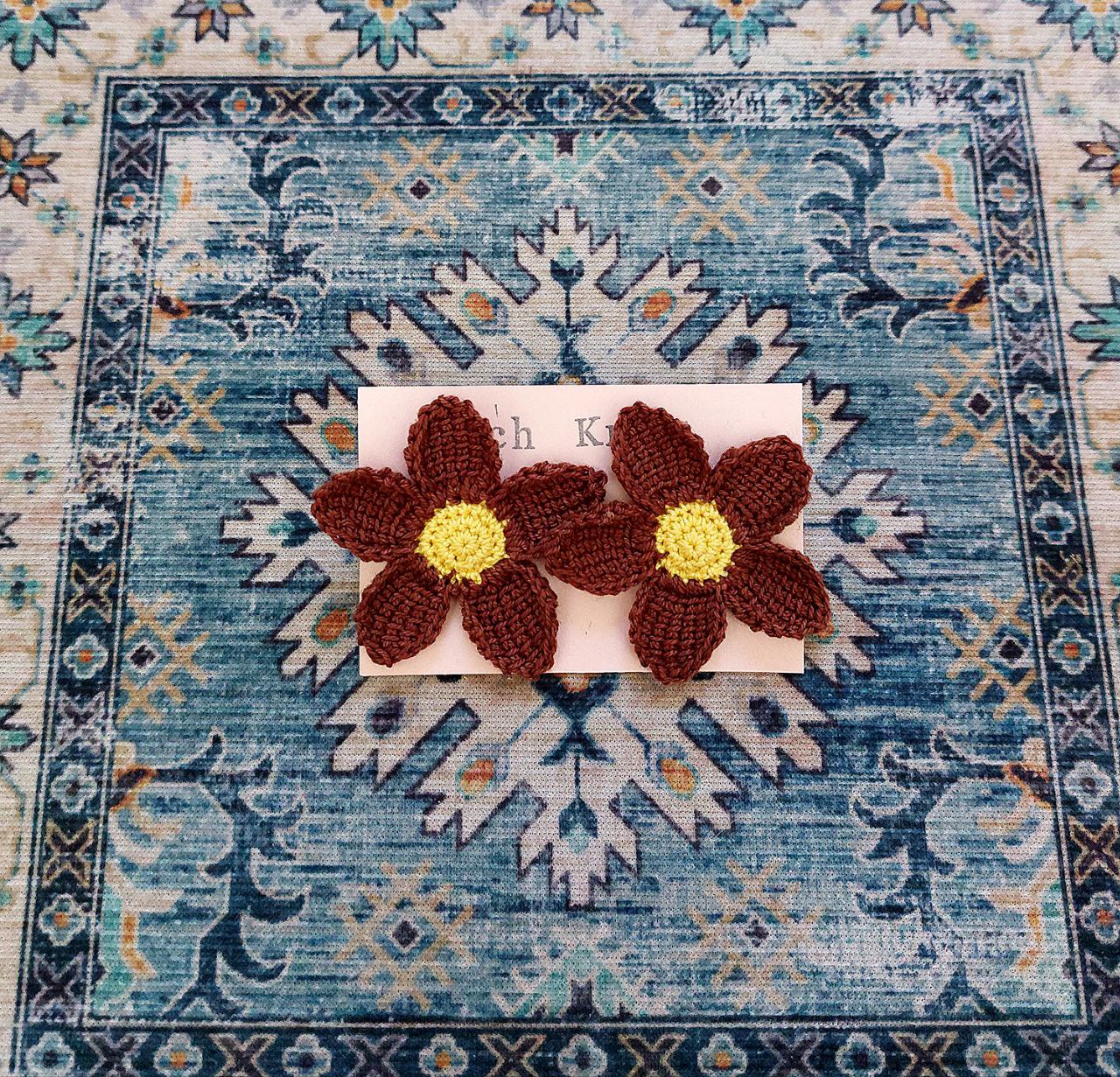 Forget Me Not - Crochet Earrings