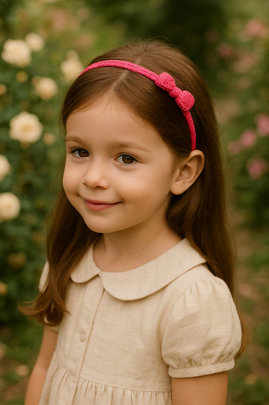 Biancaneve - Cerchietto con fiocco removibile