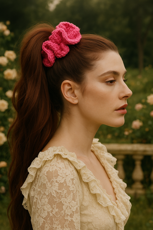 Scrunchie all’Uncinetto in 100% Cotone | Mr. Fluffy – Edizione Estiva ☀️🌸