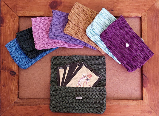 Borsa per tarocchi all'uncinetto (dimensione standard dei tarocchi 7x13)