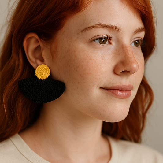 Orecchini all'Uncinetto - Luna Crescente