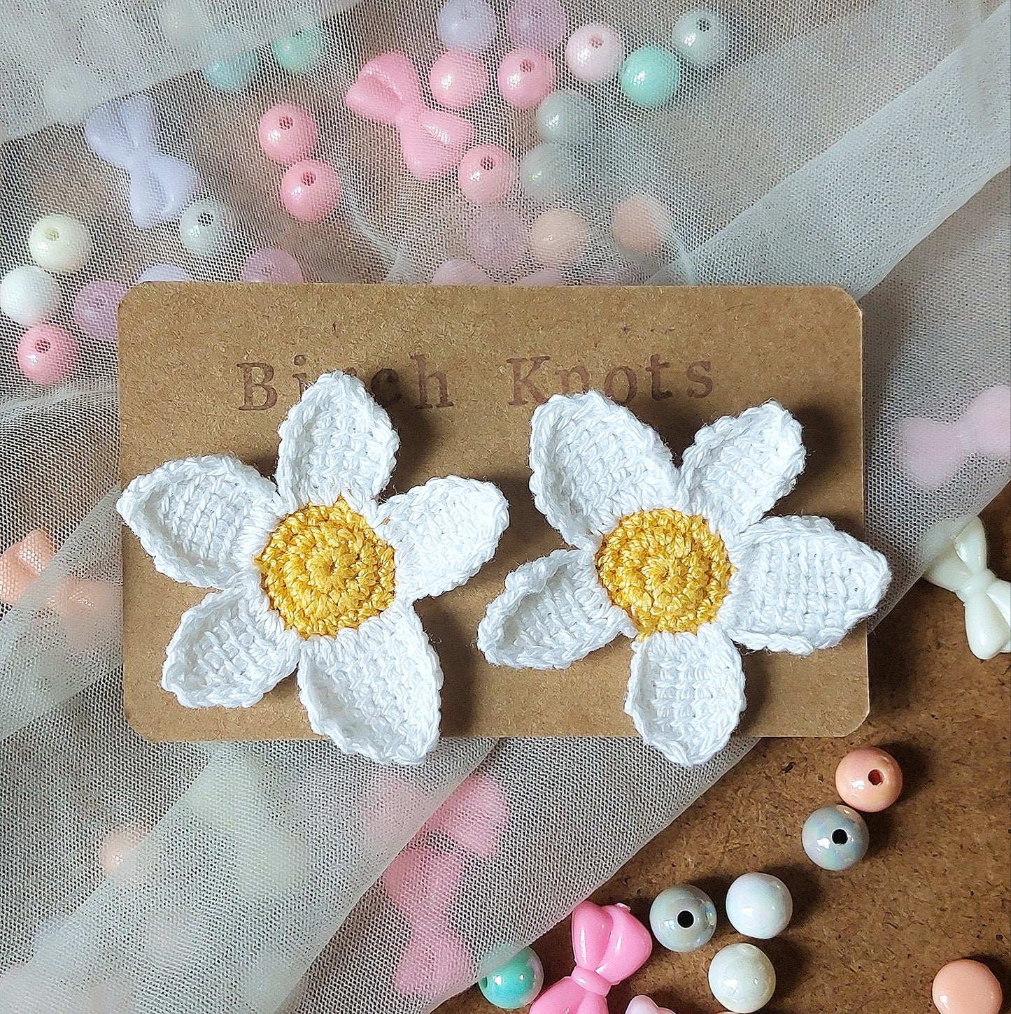 Forget Me Not - Crochet Earrings