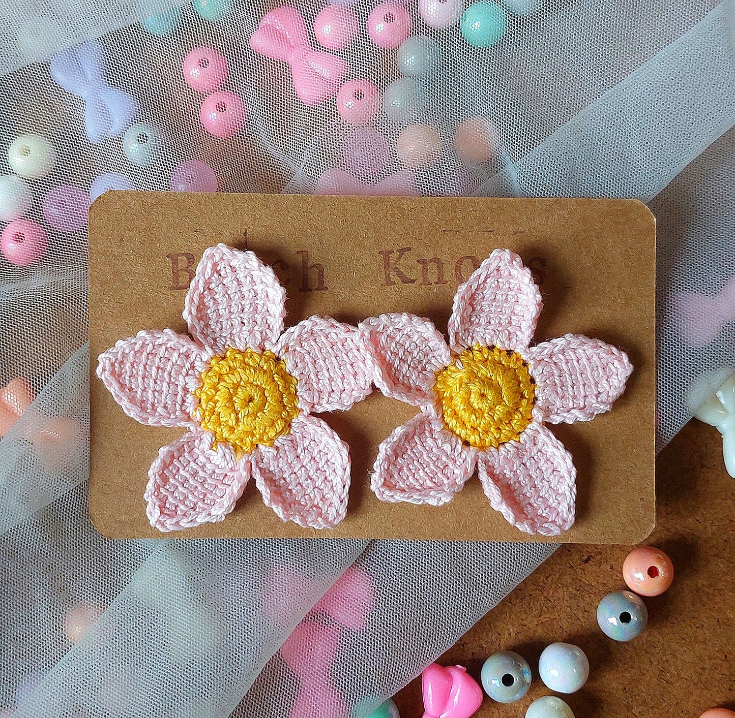 Forget Me Not - Crochet Earrings