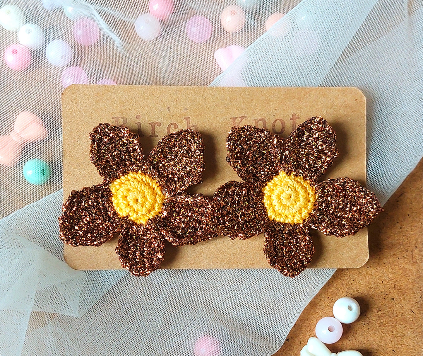 Forget Me Not - Crochet Earrings