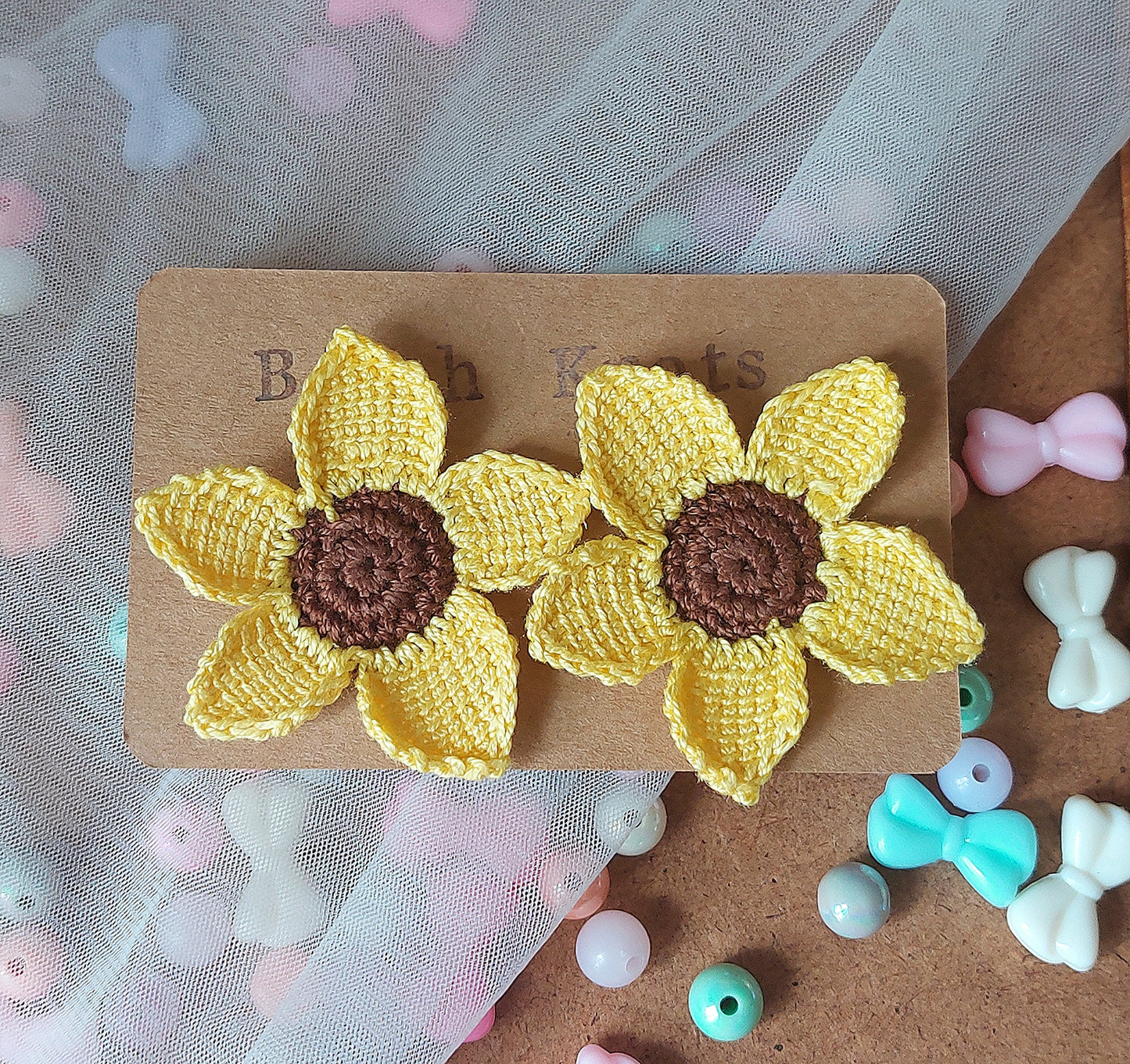 Forget Me Not - Crochet Earrings