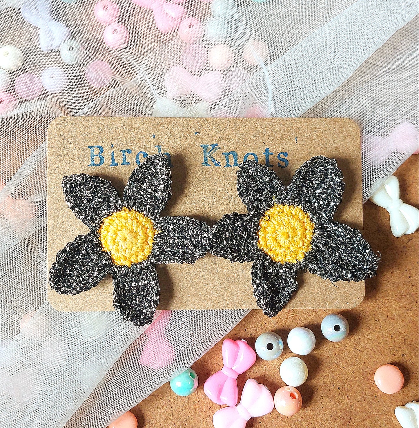 Forget Me Not - Crochet Earrings