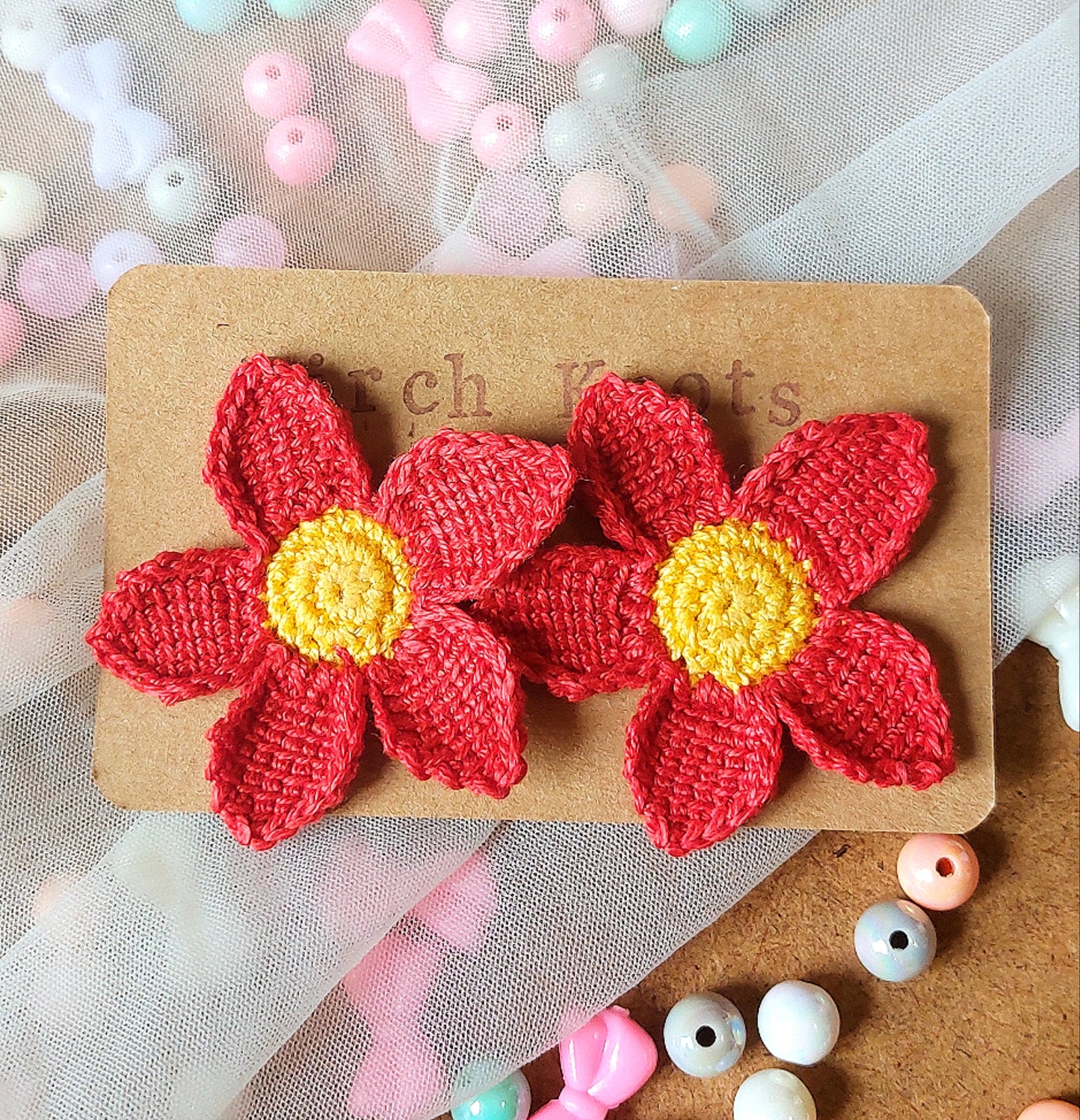 Forget Me Not - Crochet Earrings