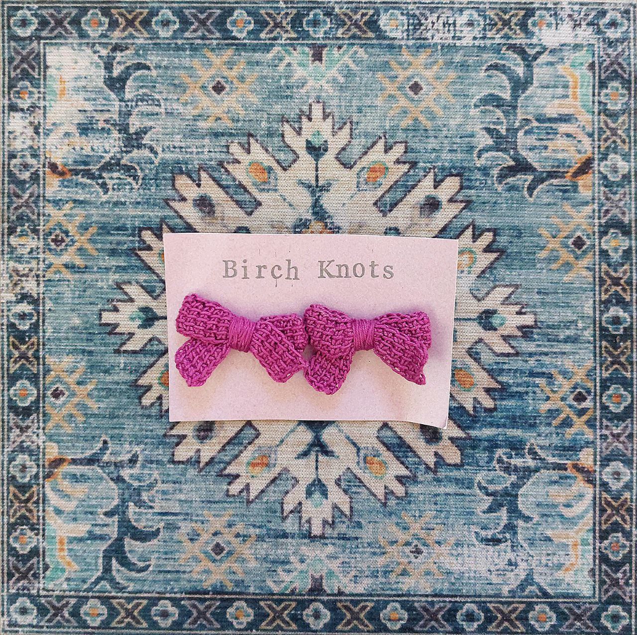Belle - Crochet Bow Earrings
