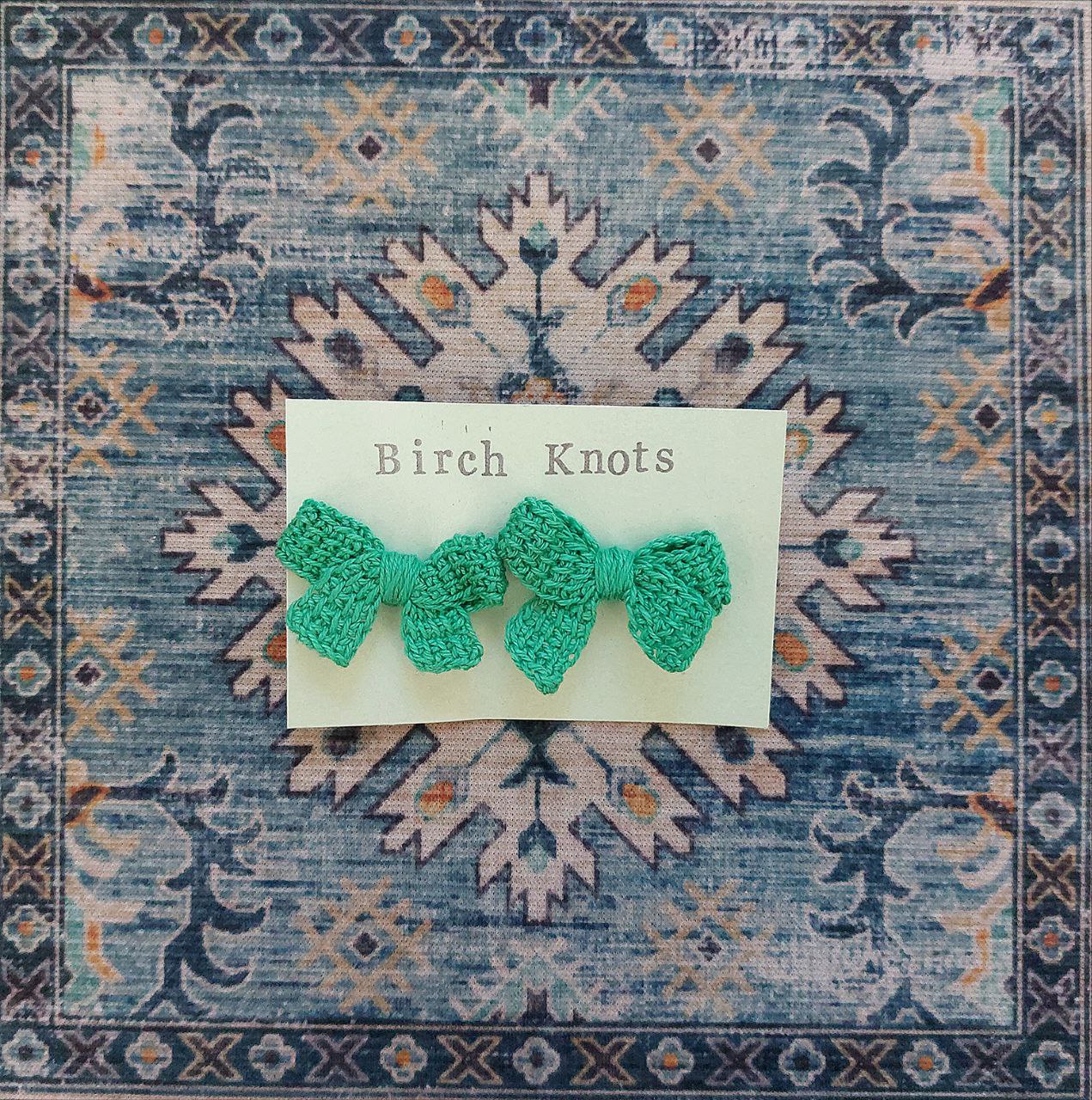 Belle - Crochet Bow Earrings