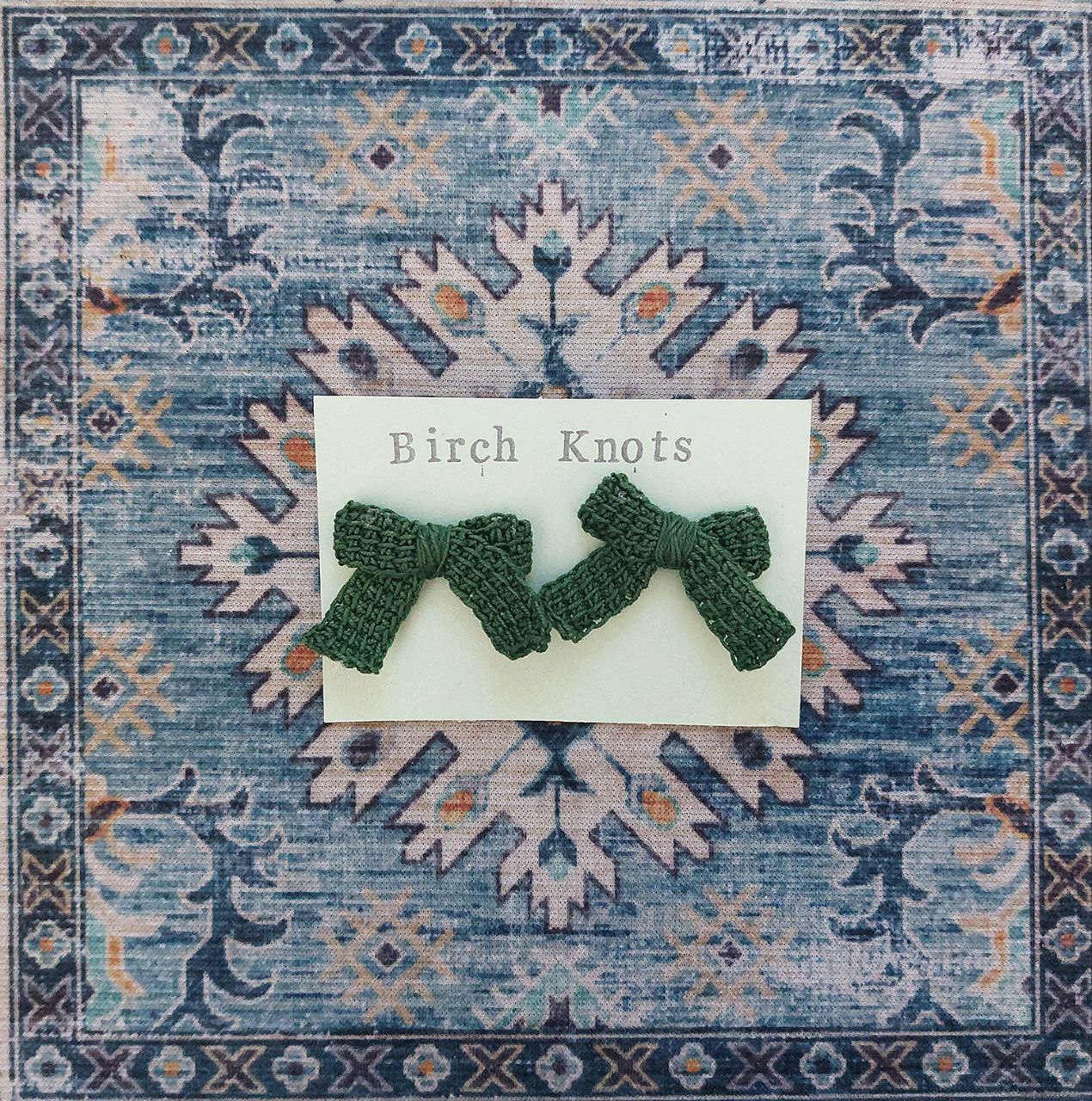Belle - Crochet Bow Earrings