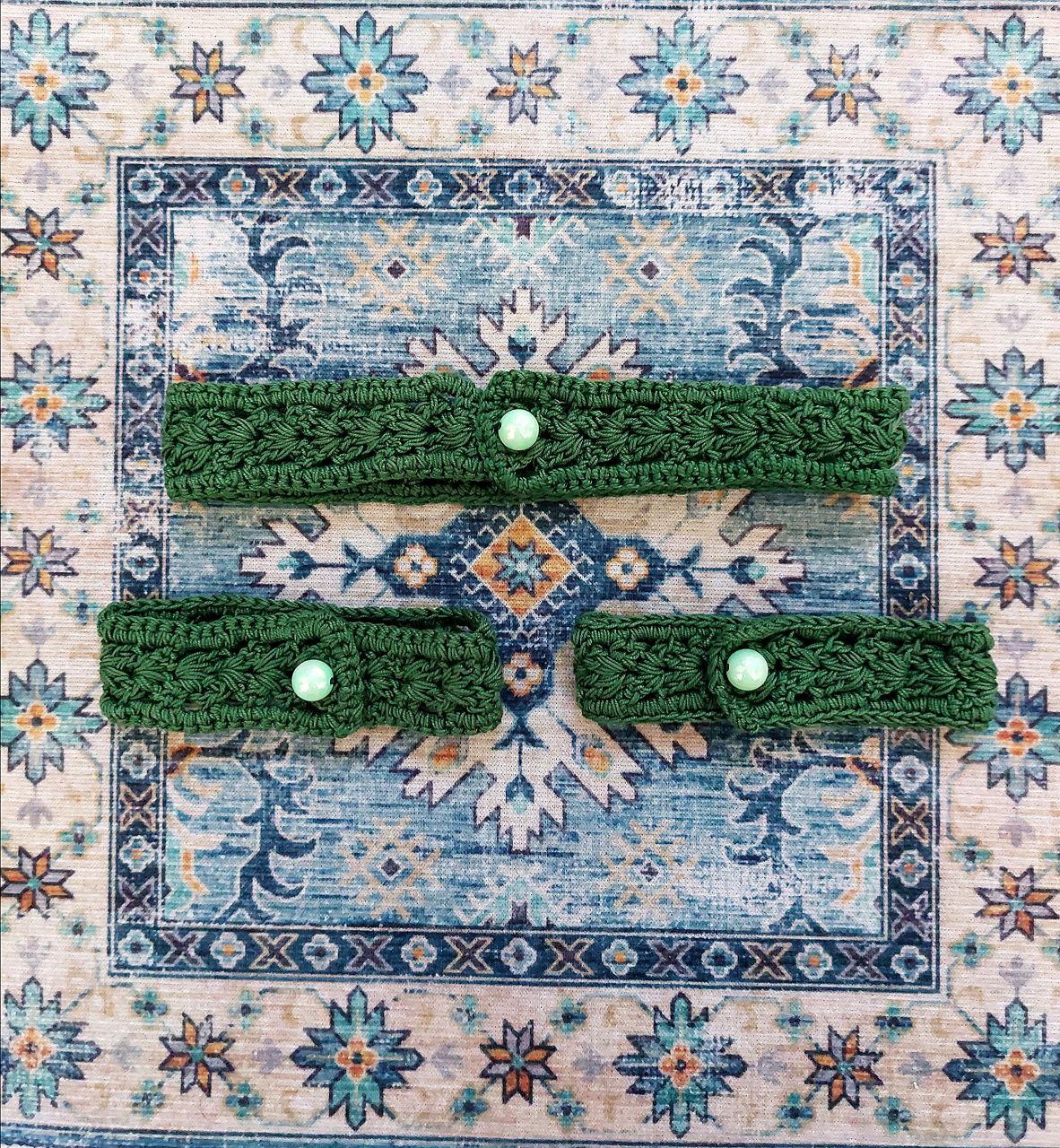 Cinderella Set - Crochet Choker and Bracelets