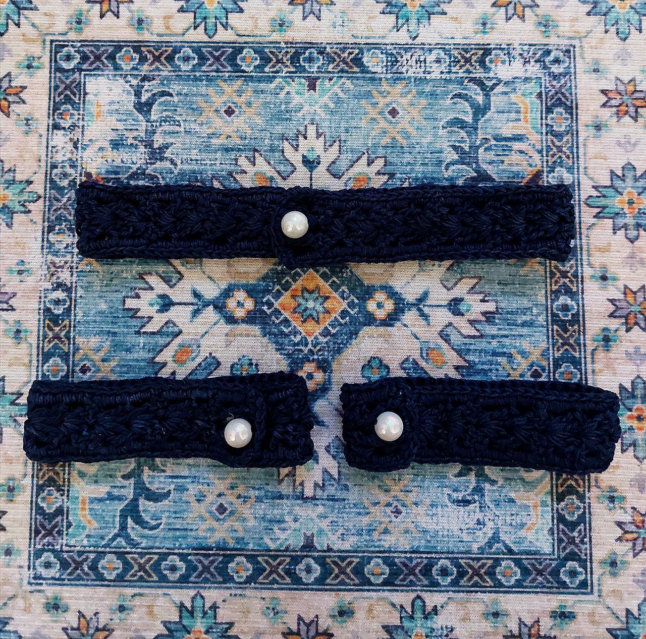 Cinderella Set - Crochet Choker and Bracelets
