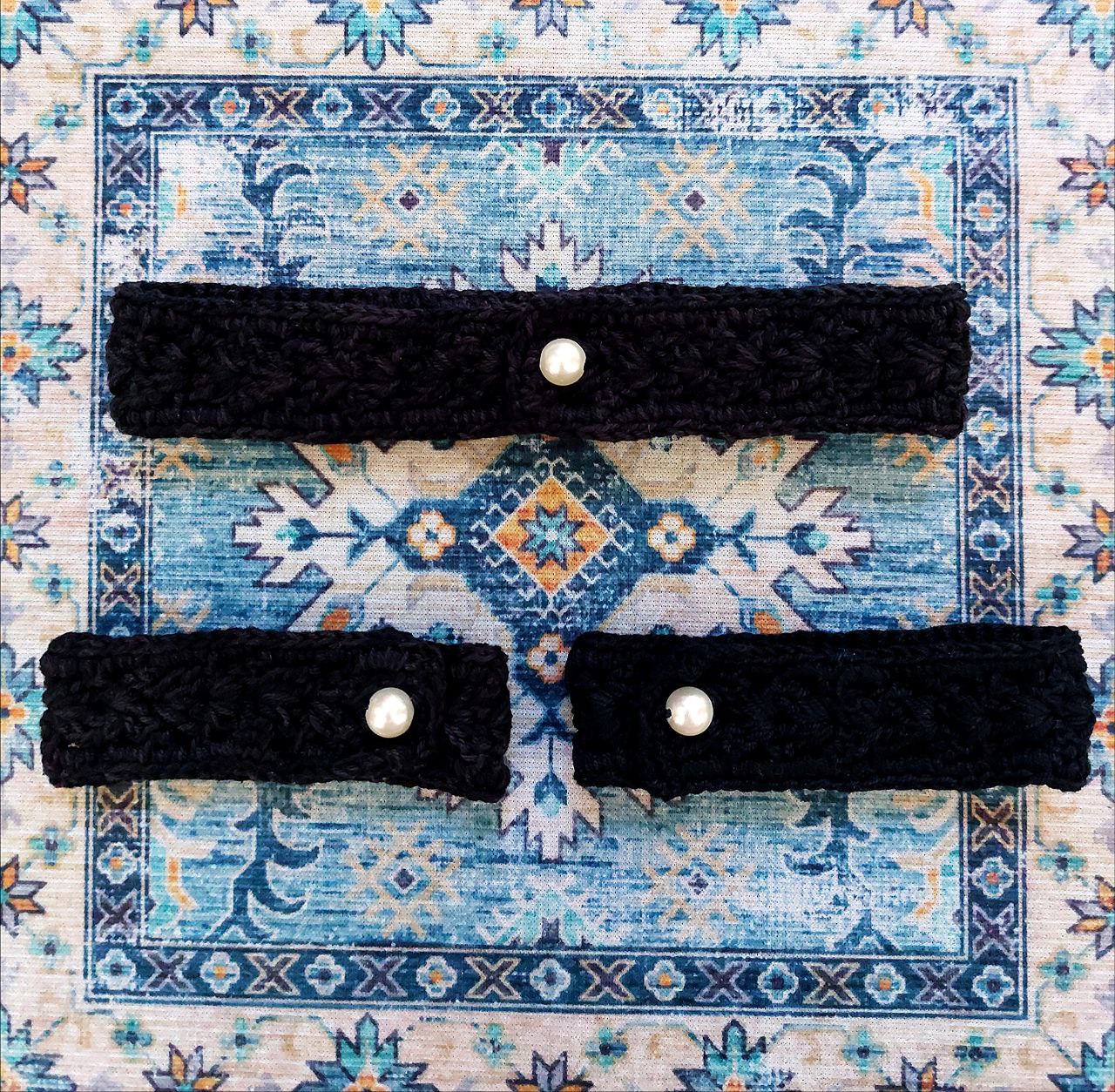 Cinderella Set - Crochet Choker and Bracelets