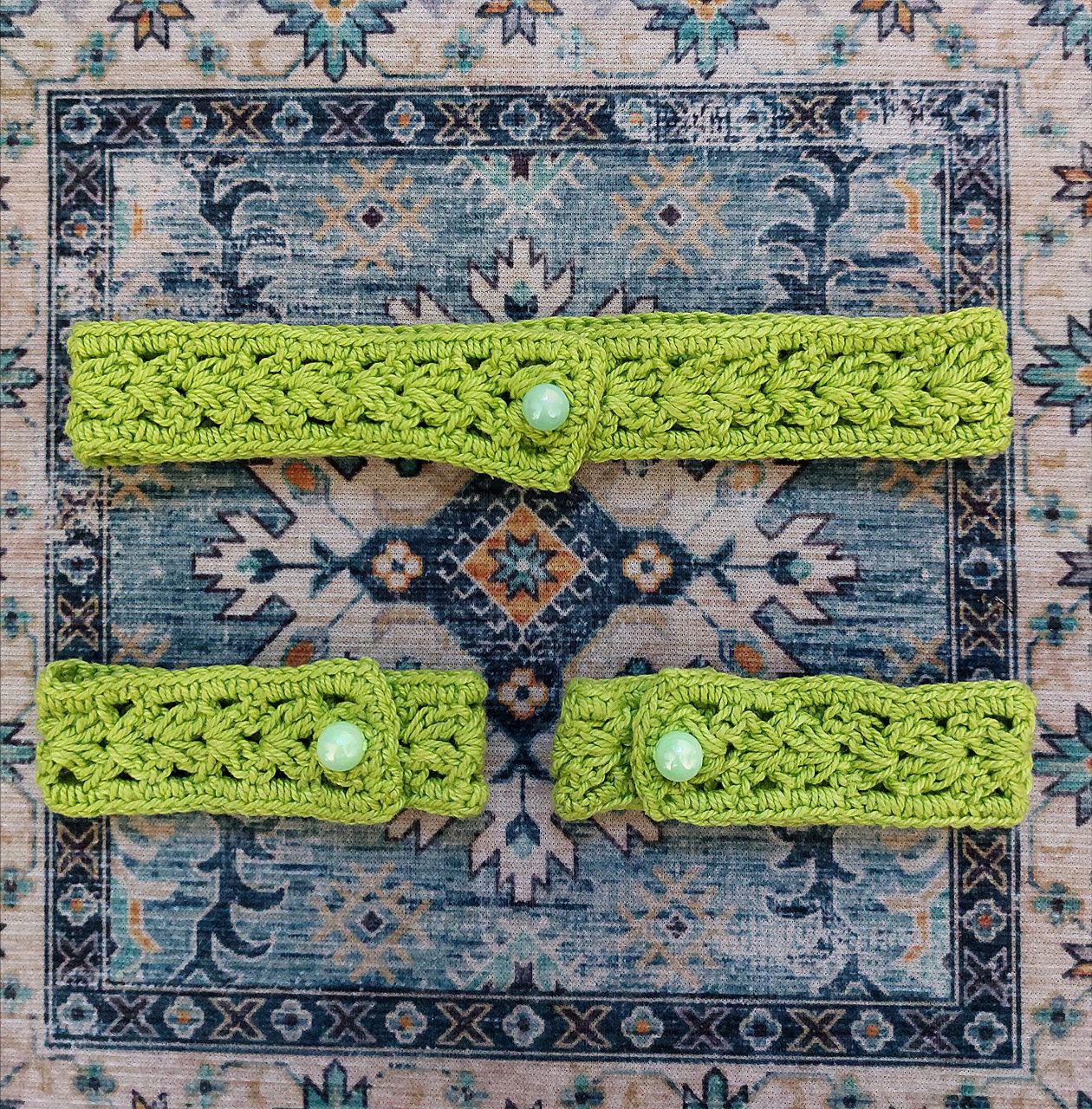 Cinderella Set - Crochet Choker and Bracelets