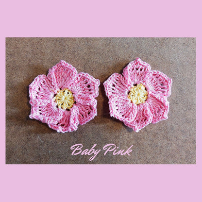 Crochet Flowers Applique - Frangipani