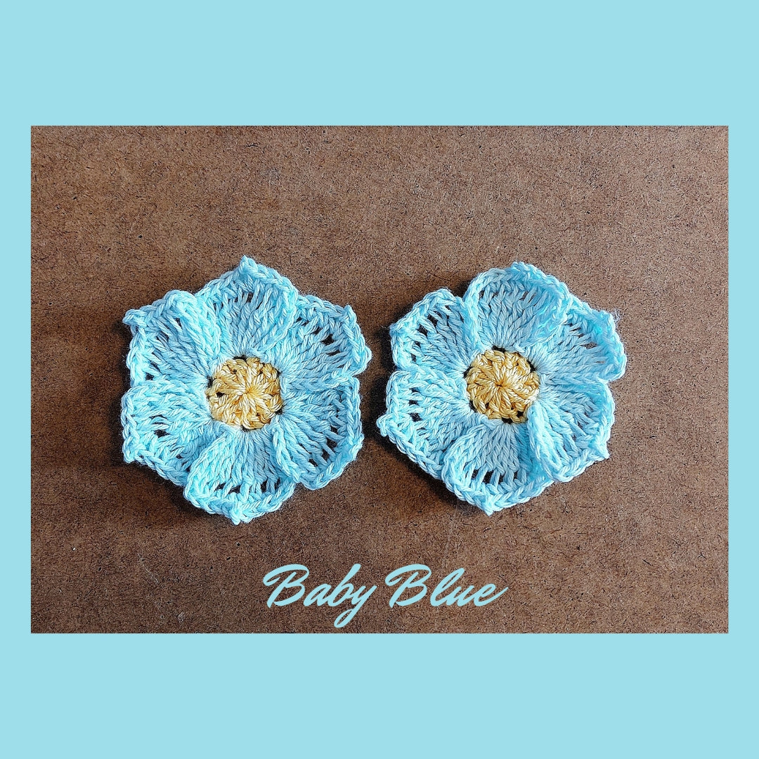 Crochet Flowers Applique - Frangipani