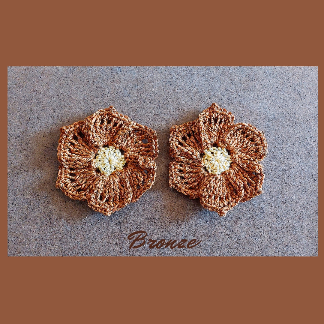 Crochet Flowers Applique - Frangipani