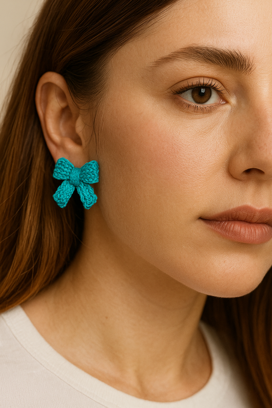 Belle - Crochet Bow Earrings