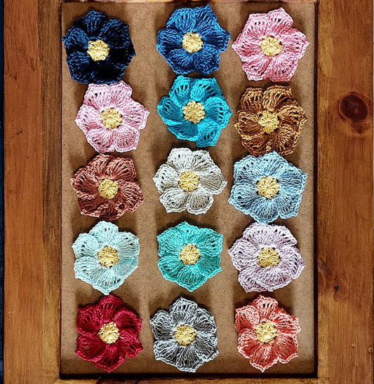 Crochet Flowers Applique - Frangipani