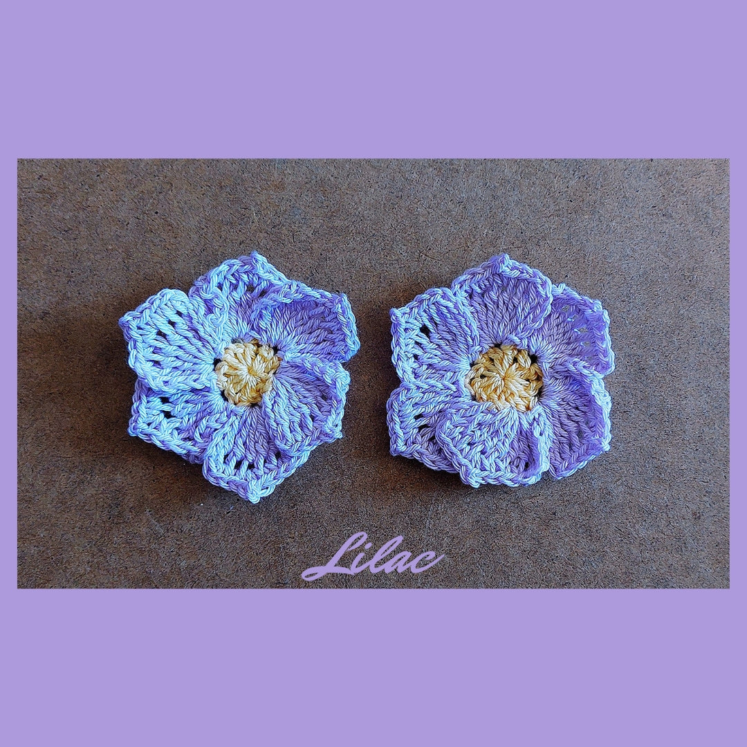 Crochet Flowers Applique - Frangipani