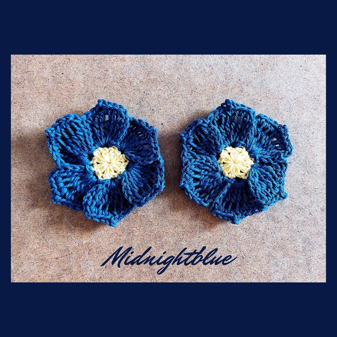 Crochet Flowers Applique - Frangipani