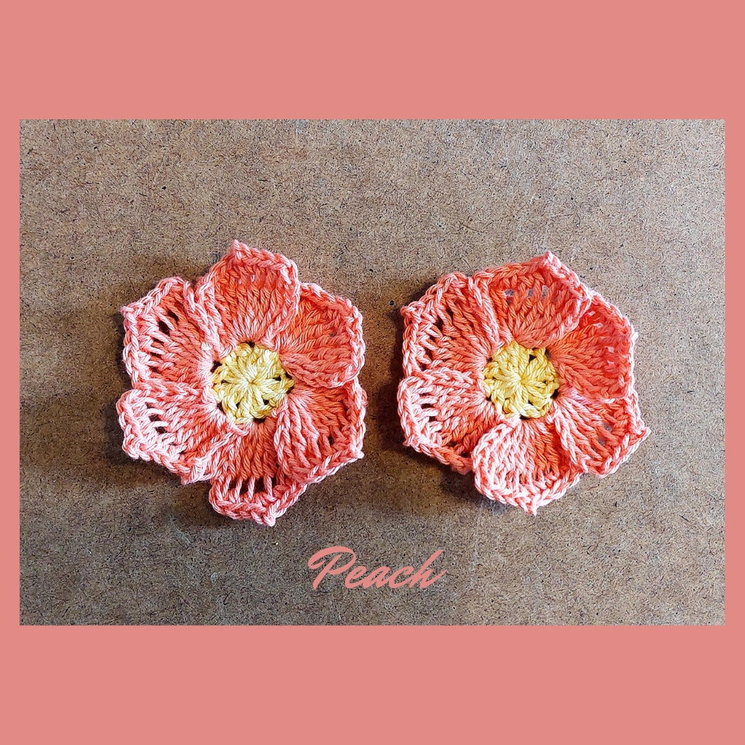 Crochet Flowers Applique - Frangipani