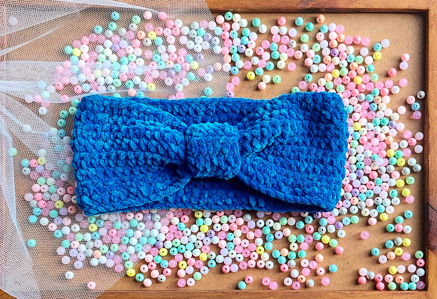 Crochet Chenille Headband Earwarmer - Mrs. Fluffy