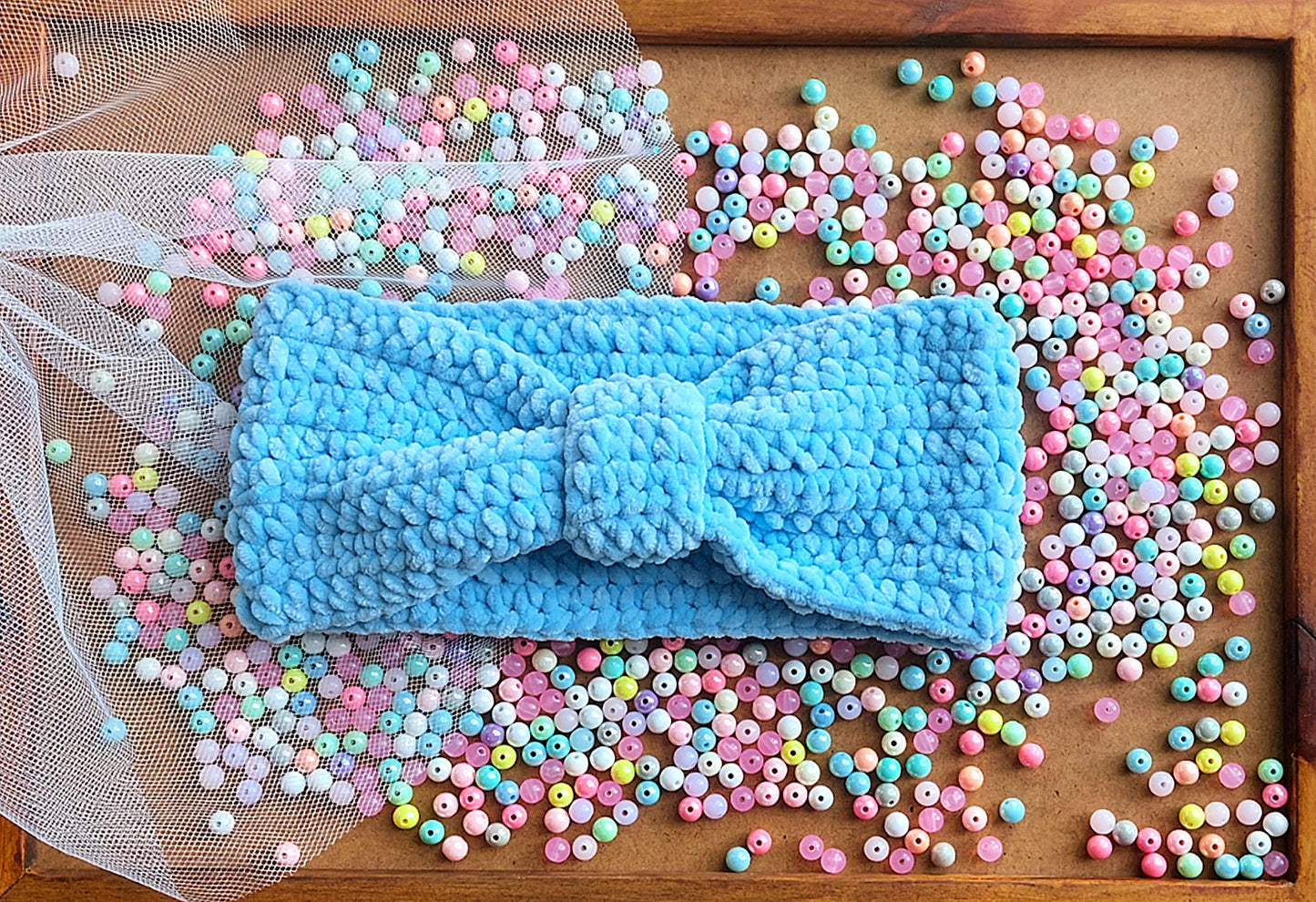 Crochet Chenille Headband Earwarmer - Mrs. Fluffy