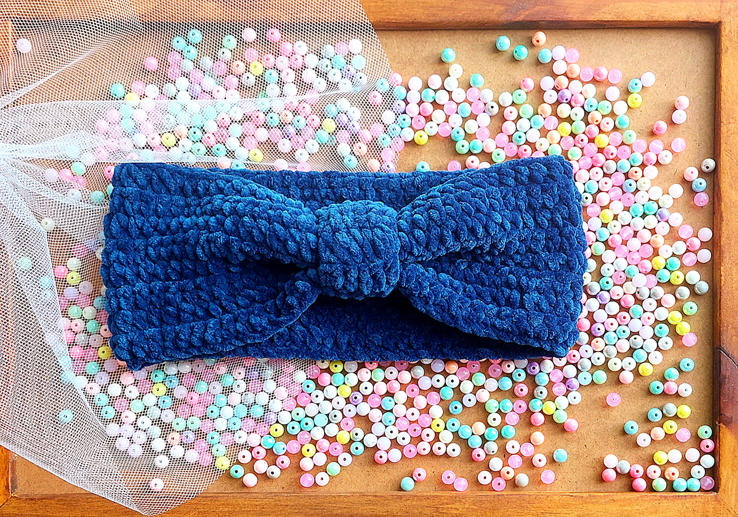 Crochet Chenille Headband Earwarmer - Mrs. Fluffy