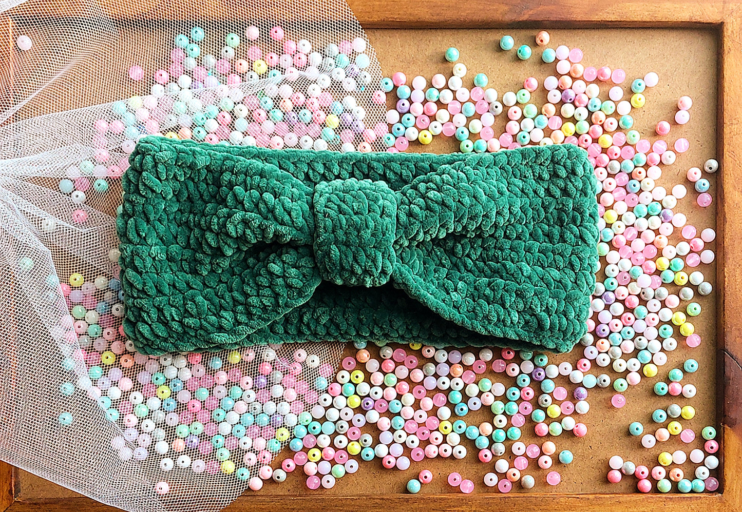 Crochet Chenille Headband Earwarmer - Mrs. Fluffy