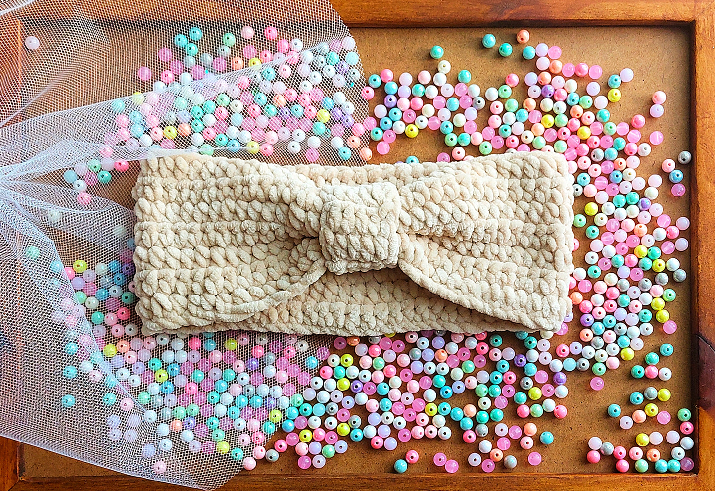 Crochet Chenille Headband Earwarmer - Mrs. Fluffy