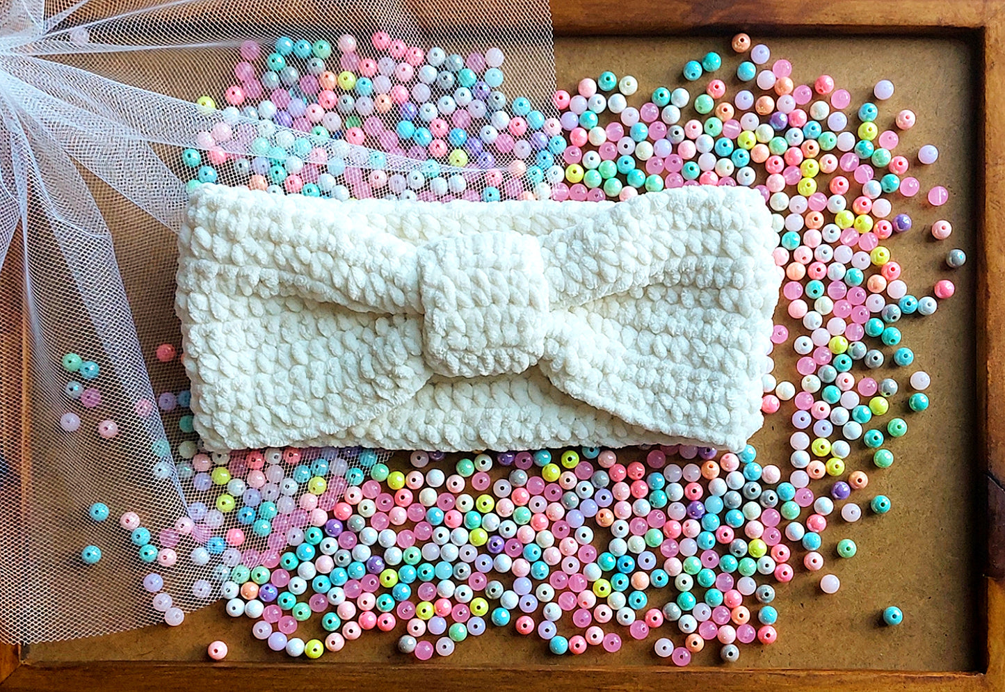 Crochet Chenille Headband Earwarmer - Mrs. Fluffy