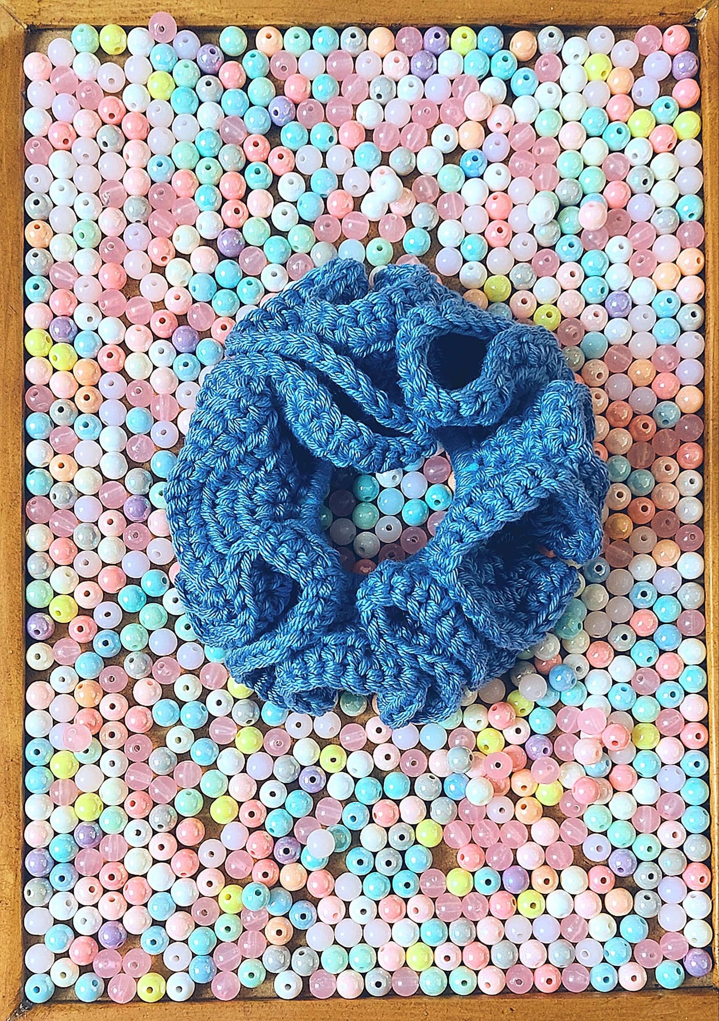 Crochet Cotton Scrunchies - Mr. Fluffy Summer Edition