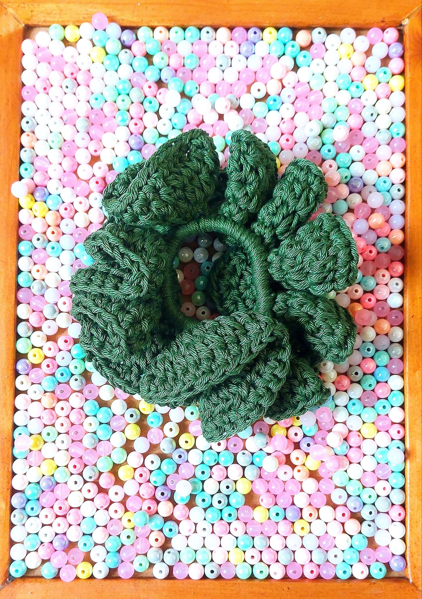 Crochet Cotton Scrunchies - Mr. Fluffy Summer Edition