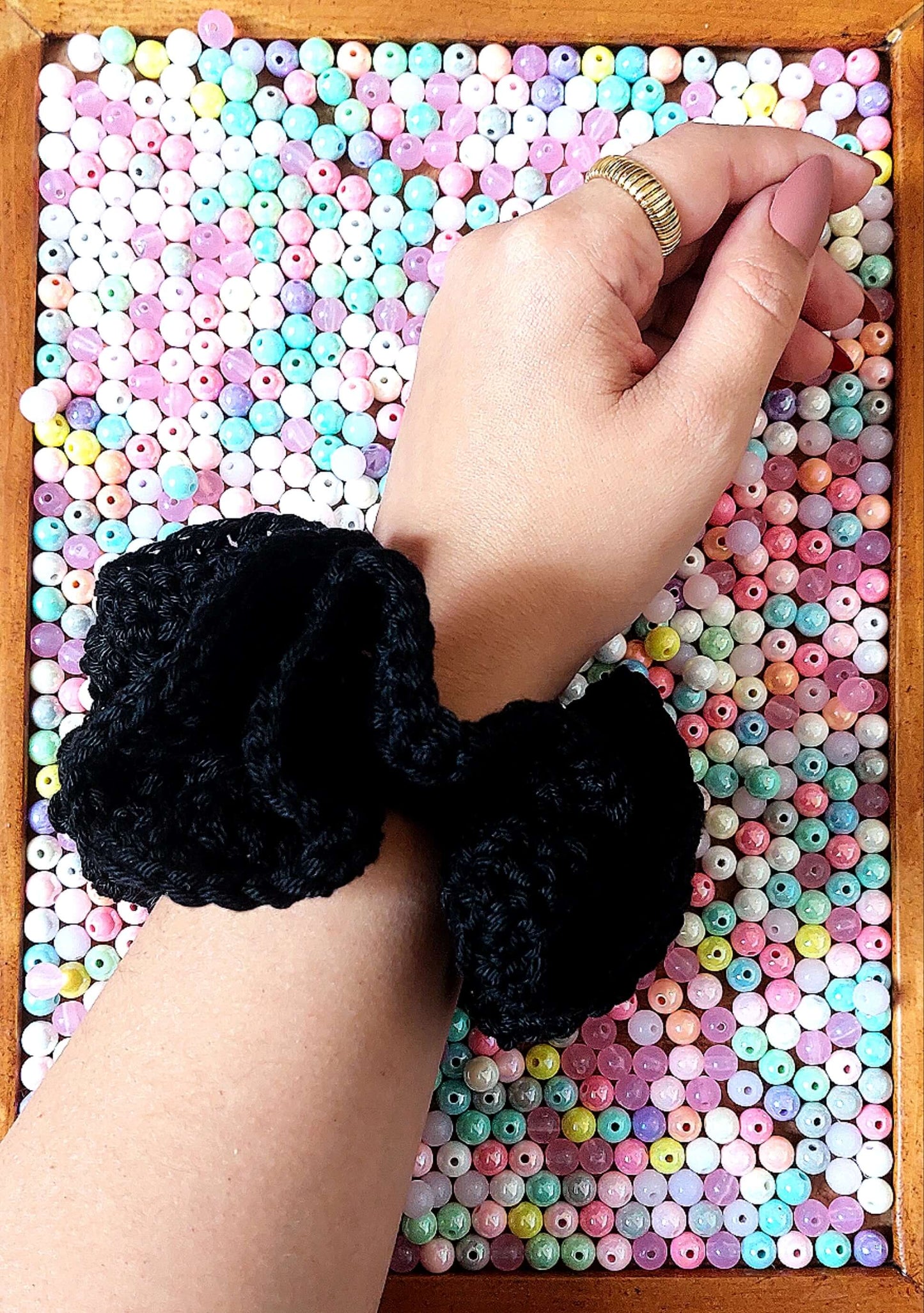 Crochet Cotton Scrunchies - Mr. Fluffy Summer Edition