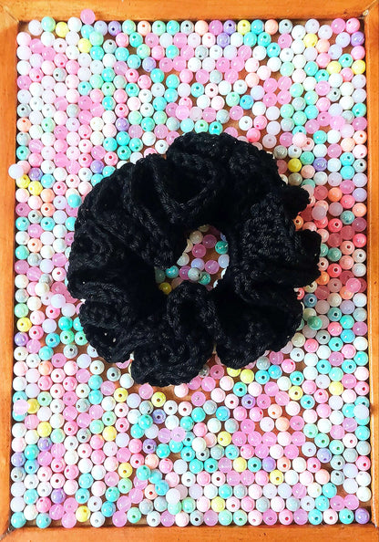 Crochet Cotton Scrunchies - Mr. Fluffy Summer Edition