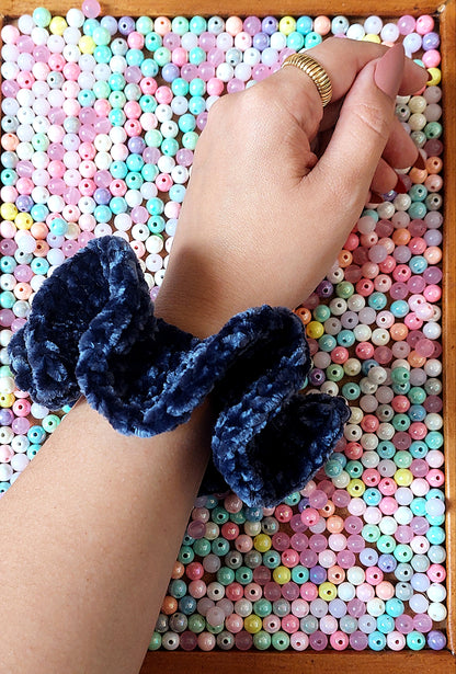 Crochet Chenille Scrunchies - Mr. Fluffy