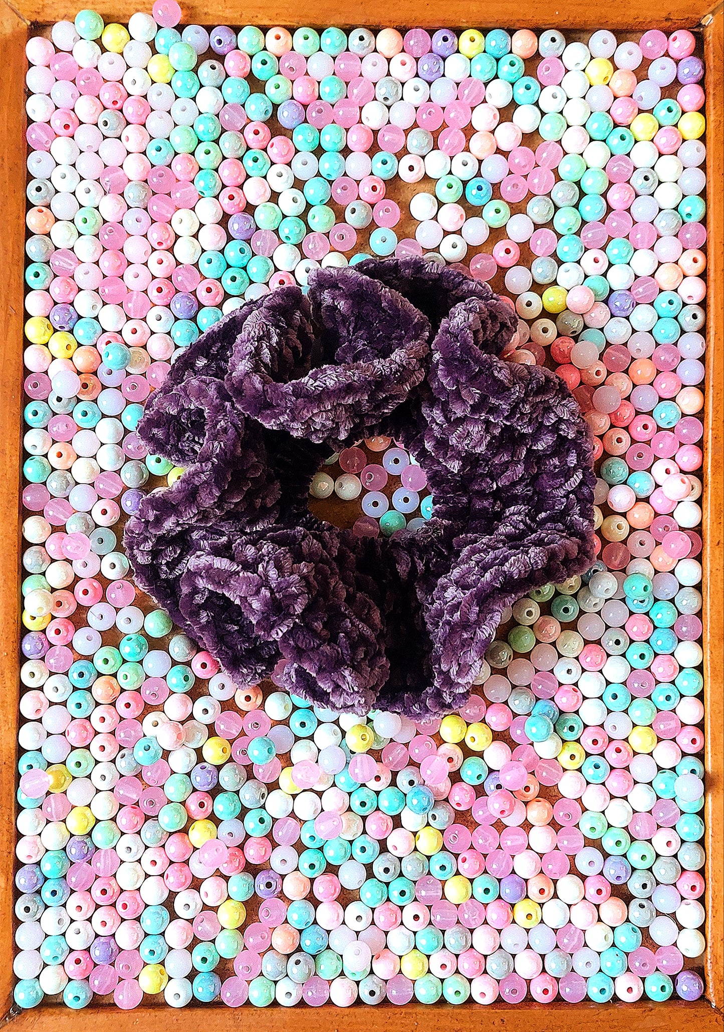 Crochet Chenille Scrunchies - Mr. Fluffy