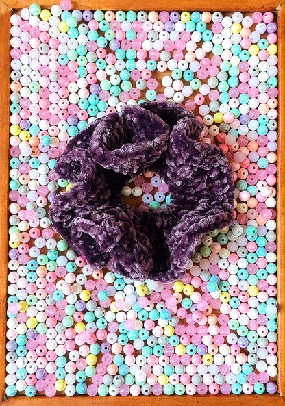 Crochet Chenille Scrunchies - Mr. Fluffy