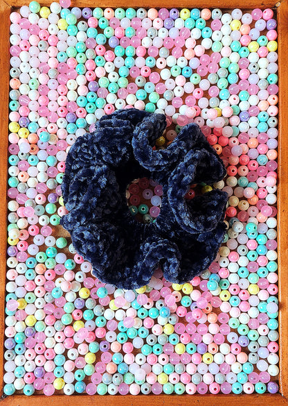 Crochet Chenille Scrunchies - Mr. Fluffy