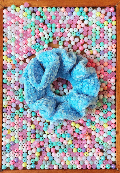 Crochet Chenille Scrunchies - Mr. Fluffy