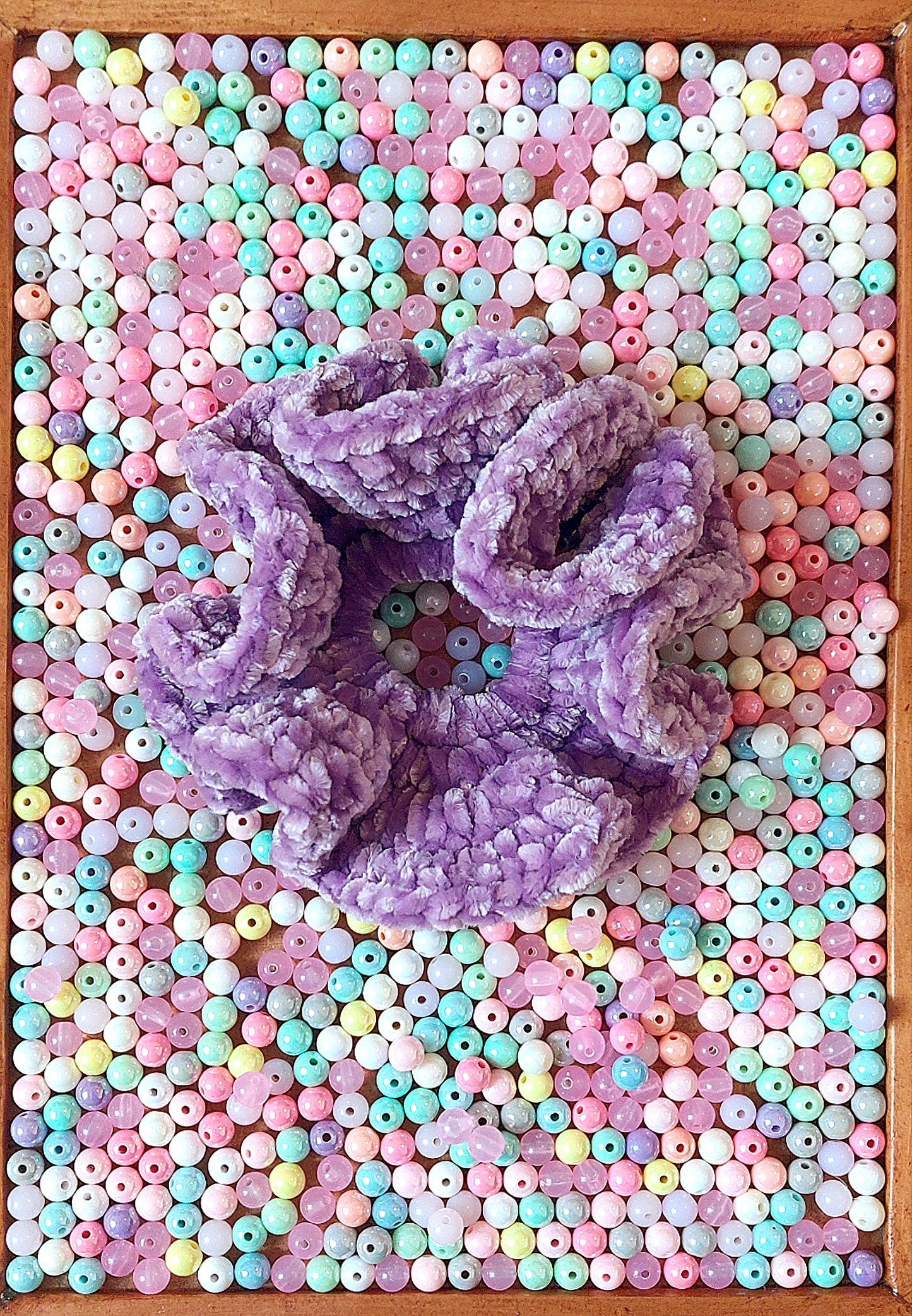 Crochet Chenille Scrunchies - Mr. Fluffy