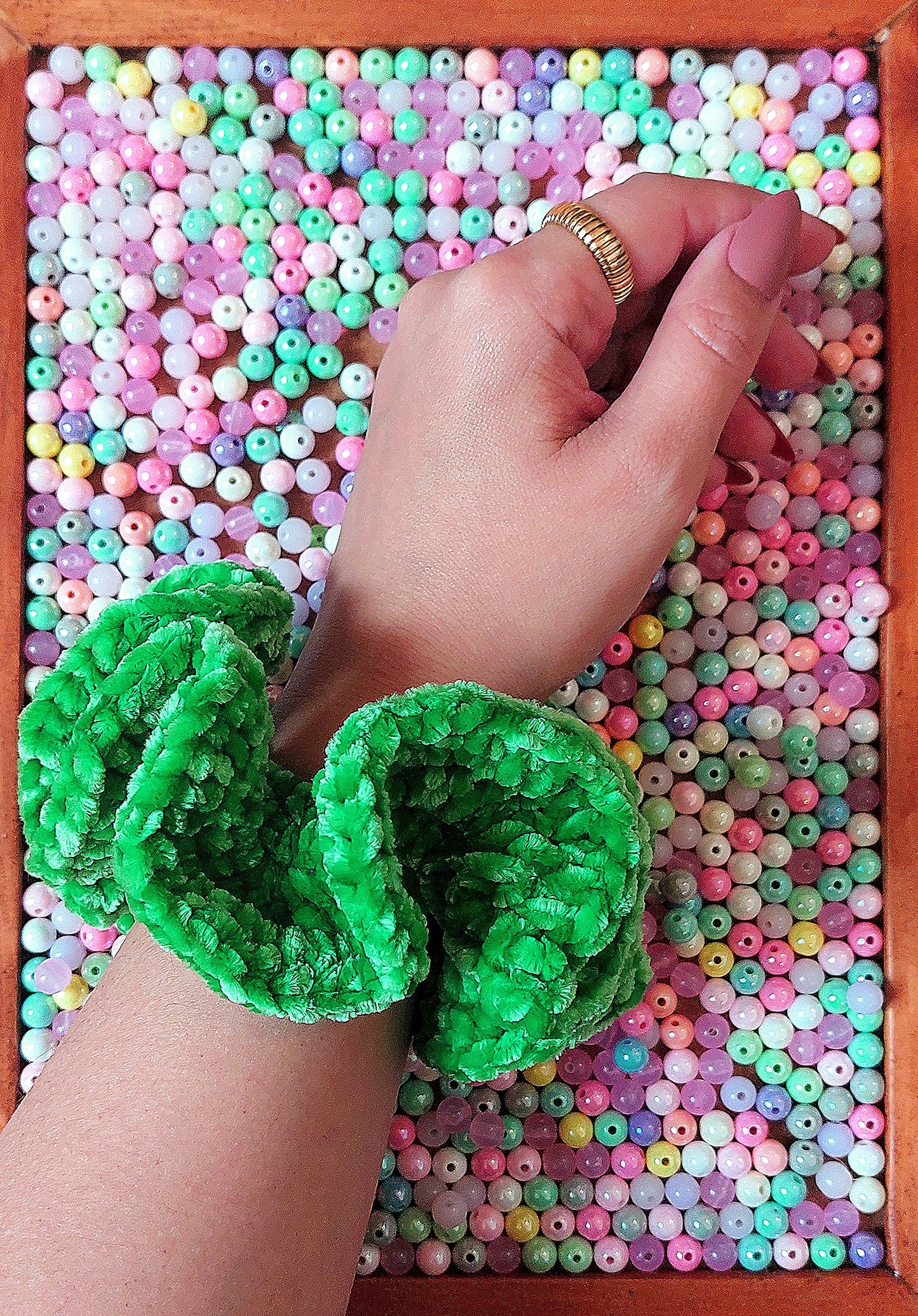 Crochet Chenille Scrunchies - Mr. Fluffy