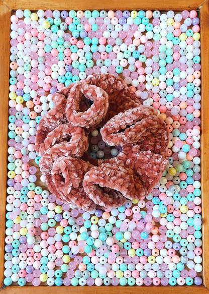 Crochet Chenille Scrunchies - Mr. Fluffy