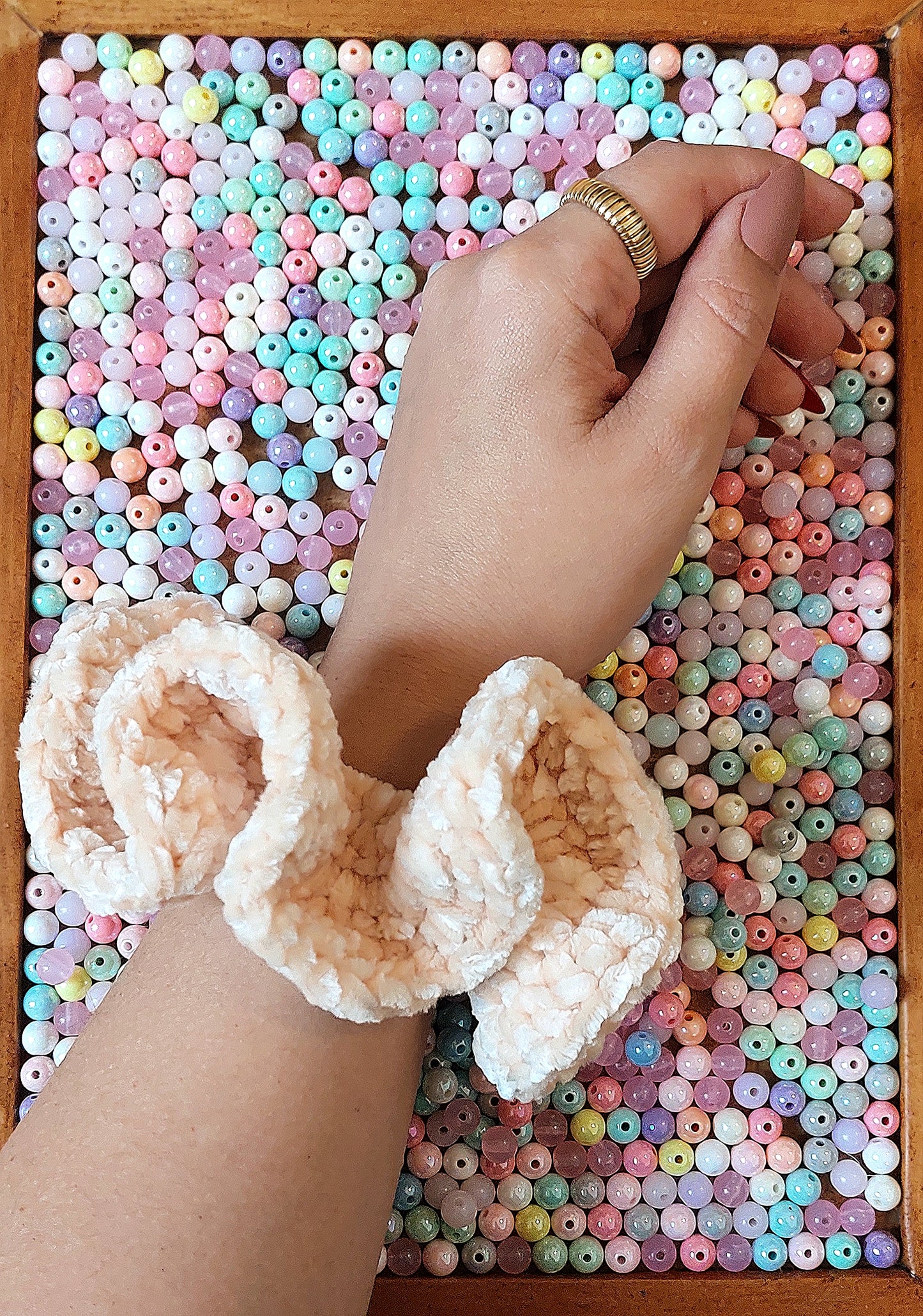 Crochet Chenille Scrunchies - Mr. Fluffy