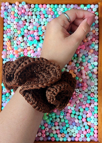 Crochet Cotton Scrunchies - Mr. Fluffy Summer Edition