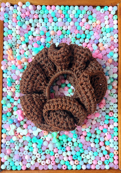 Crochet Cotton Scrunchies - Mr. Fluffy Summer Edition